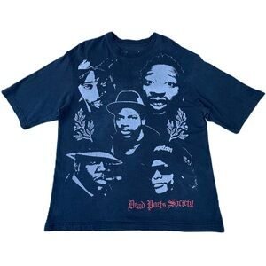 Dead Poets Society Rappers Tupac Biggie Eazy E ODB Jam Master Jay Black T-shirt